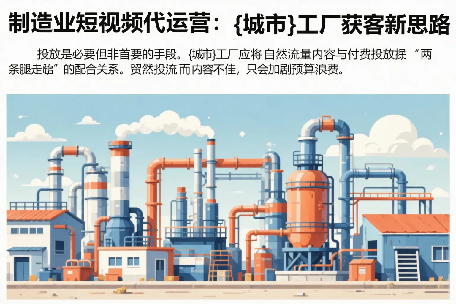 制造业短视频代运营:蠡县工厂获客新思路